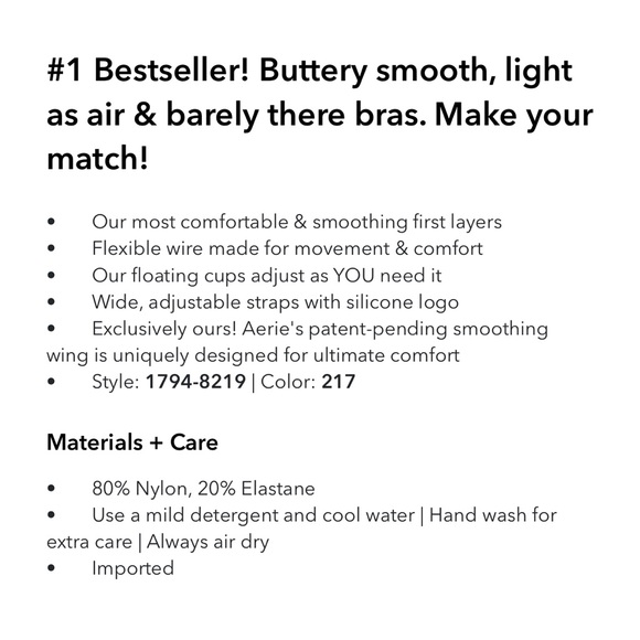 Aerie Smoothez Full Coverage Lightly Lined Bra in 42D - Picture 8 of 8